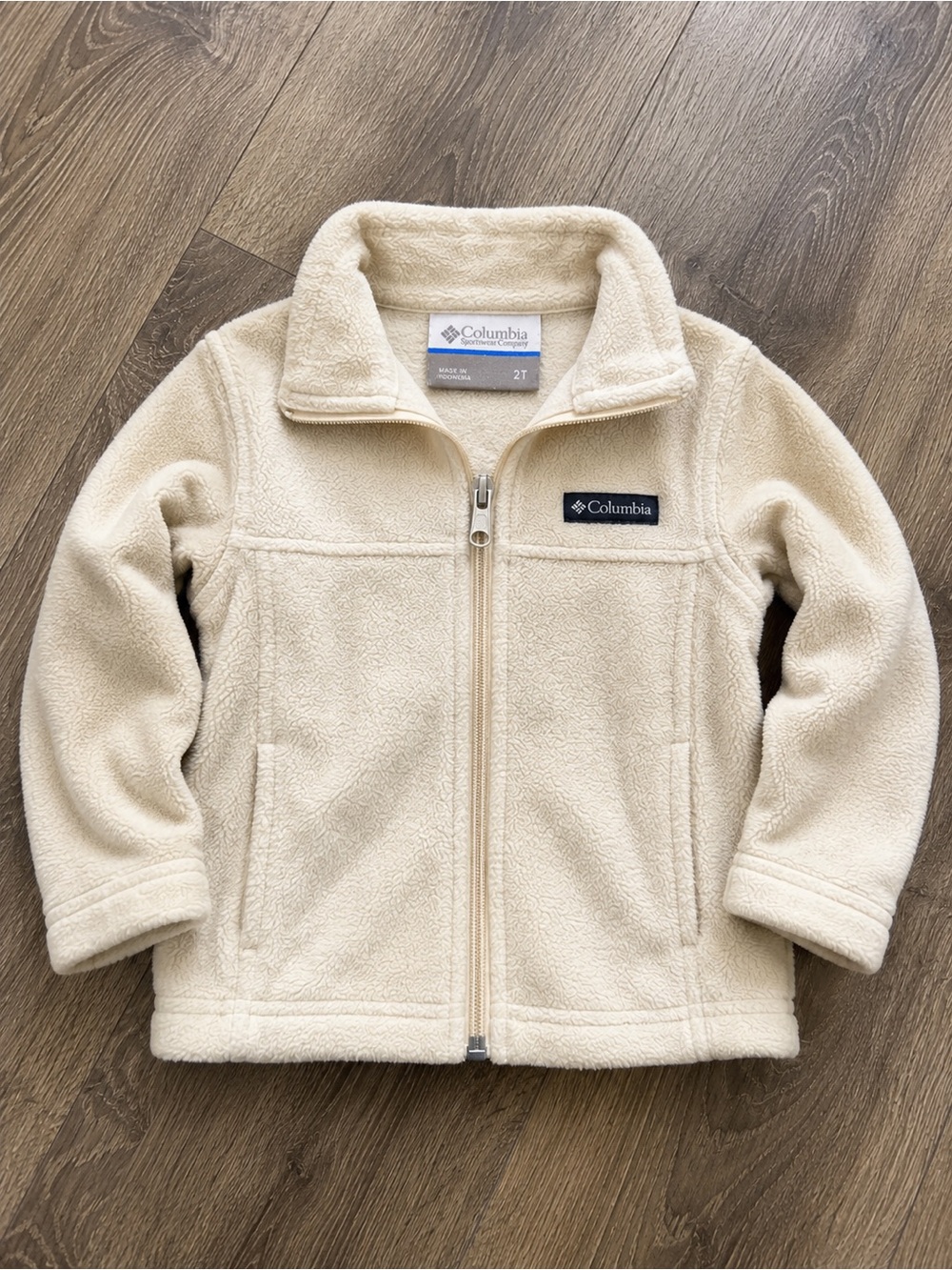 Columbia Cream Fleece Zip Jacket Kids